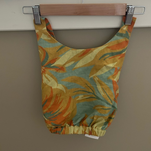 NWT ONE MILE THE LABEL JESSICA TOP AND MINI SKIRT PALM SET PRINT - Picture 11 of 14